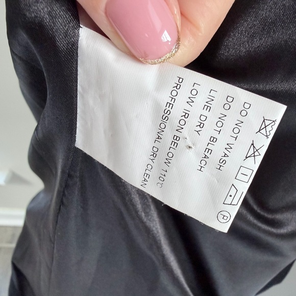 Ochirly  Chic Black Floral 4/5 Sleeve wool coat embroidery fit S - Picture 14 of 16